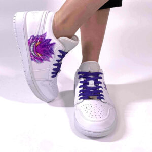 Nike Jordan 1 Custom Low Dipinta a Mano Purple Monster