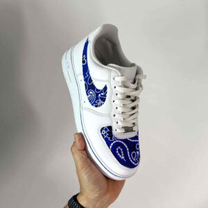 Nike Air Force 1 Custom Bandana Blu
