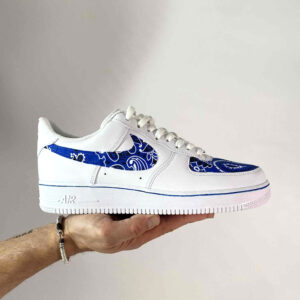 Nike Air Force 1 Custom Bandana Blu