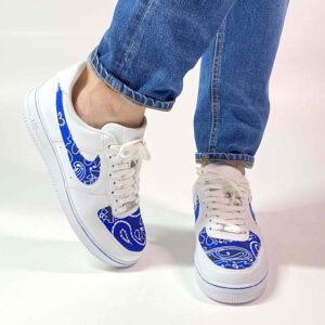 Nike Air Force 1 Custom Bandana Blu