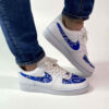 Nike Air Force 1 Custom Bandana Blu