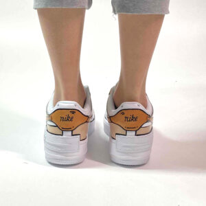 Nike Air Force 1 Shadow Custom Cartoon Beige e Marrone