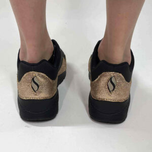Skechers One Stand on Air Personalizzate Base Nera, Dettaglio Glitter Oro