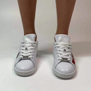 Adidas Stan Smith Personalizzate Dipinte A Mano Papaveri Rossi
