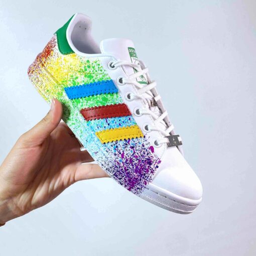 Adidas Stan Smith Personalizzate Dipinte a Mano Splash Vol. 2