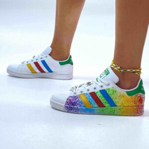 Adidas Stan Smith Personalizzate Dipinte a Mano Splash Vol. 2