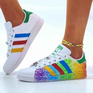 Adidas Stan Smith Personalizzate Dipinte a Mano Splash Vol. 2