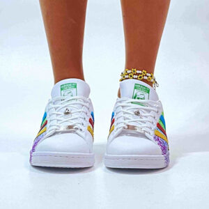 Adidas Stan Smith Personalizzate Dipinte a Mano Splash Vol. 2
