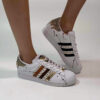 Adidas Superstar Personalizzate Pelle & Borchie Oro Uragano