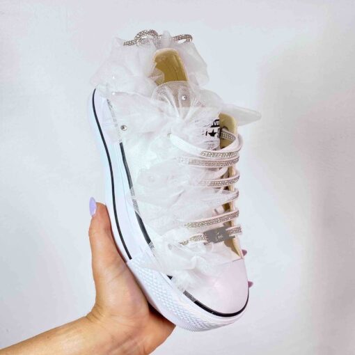 Converse All Star Custom Platform Low Strass LLab scarpe custom