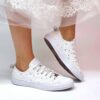 Converse All Star Personalizzate Sposa Macrame e Lacci Strass
