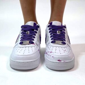 Nike Air Force One Custom Glitter Viola e Lurex Bianco
