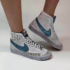 Nike Blazer Customized Borchie, Swoosh e Linguette Azzurro Squamato e Borchie
