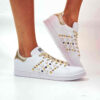 Adidas Stan Smith Personalizzate Borchie, Perle e Lacci Oro