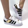 Adidas Superstar Bold Personalizzate Bande in Glitter Nero e Dettagli Oro