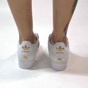 Adidas Superstar Bold Personalizzate Glitter Bianco Oro