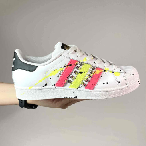 Adidas Superstar Personalizzate Fluo e Glitter