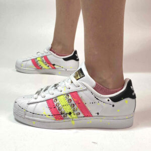 Adidas Superstar Personalizzate Fluo e Glitter