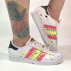 Adidas Superstar Personalizzate Fluo e Glitter
