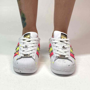 Adidas Superstar Personalizzate Fluo e Glitter