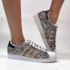 Adidas Superstar Personalizzate Glitter Oro Argento, Rosa e Borchie