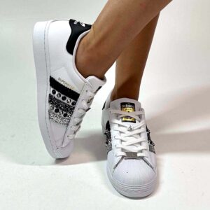 Adidas Superstar Personalizzate Glitter e Borchie “Eclipse” VOL 2