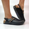 Birkenstock Kay SL Personalizzate Pelle Naturale Black inserti Leo e Borchie Oro