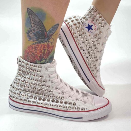 Converse All Star Personalizzate Total Borchie Strass Luxury