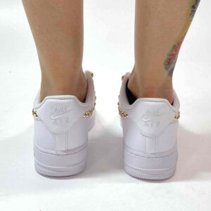 Nike Air Force 1 Shadow Custom Borchie e Catene Oro