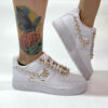 Nike Air Force 1 Shadow Custom Borchie e Catene Oro