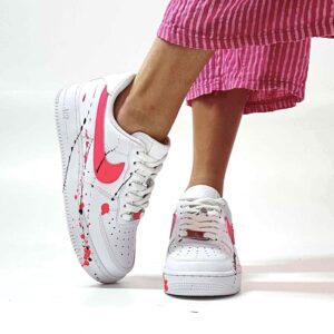 Nike Air Force One Custom Baffo Fuxia LLab Scarpe Personalizzate