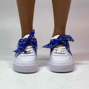 Nike Air Force One Custom Bandana Blu Con Fiocco