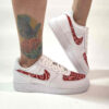Nike Air Force One Custom Bandana Rossa Vol.5