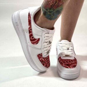 Nike Air Force One Custom Bandana Rossa Vol.5