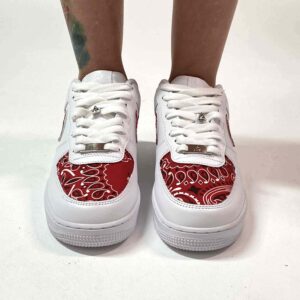 Nike Air Force One Custom Bandana Rossa Vol.5