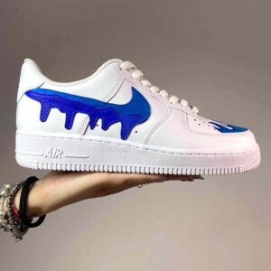 Nike Air Force One Custom Blu Fire