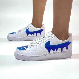 Nike Air Force One Custom Blu Fire