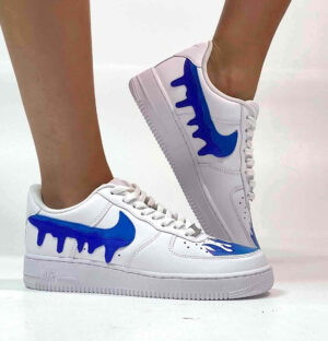 Nike Air Force One Custom Blu Fire