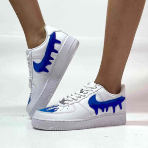 Nike Air Force One Custom Blu Fire