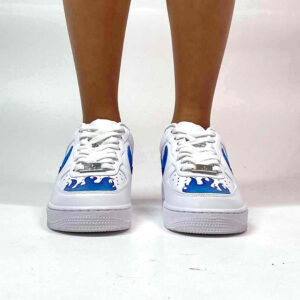 Nike Air Force One Custom Blu Fire