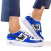 Nike Air Force One Custom Cartoon Dipinte A Mano Blu e Nero