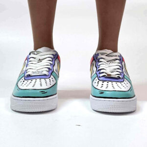 Nike Air Force One Custom Cartoon Dipinte A Mano Multicolor