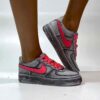 Nike Air Force One Custom Délavé Swoosh Glitter Rosa Fluo