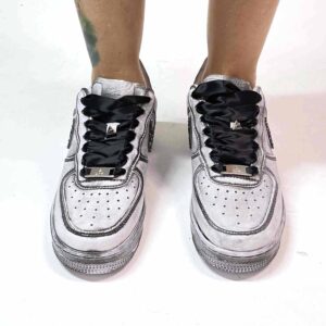 Nike Air Force One Custom Délavé Swoosh Glitter Sale Pepe