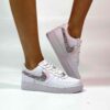 Nike Air Force One Custom Doppio Baffo Glitter Rosa e Argento VOL.2