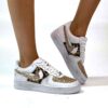 Nike Air Force One Custom Glitter e Tessuto A Macchie