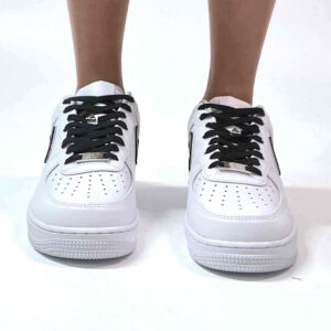 Nike Air Force One Custom Swoosh Effetto Goccia e Lacci Neri