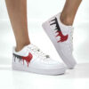 Nike Air Force One Custom Swoosh Nero e Rosso Sfumato