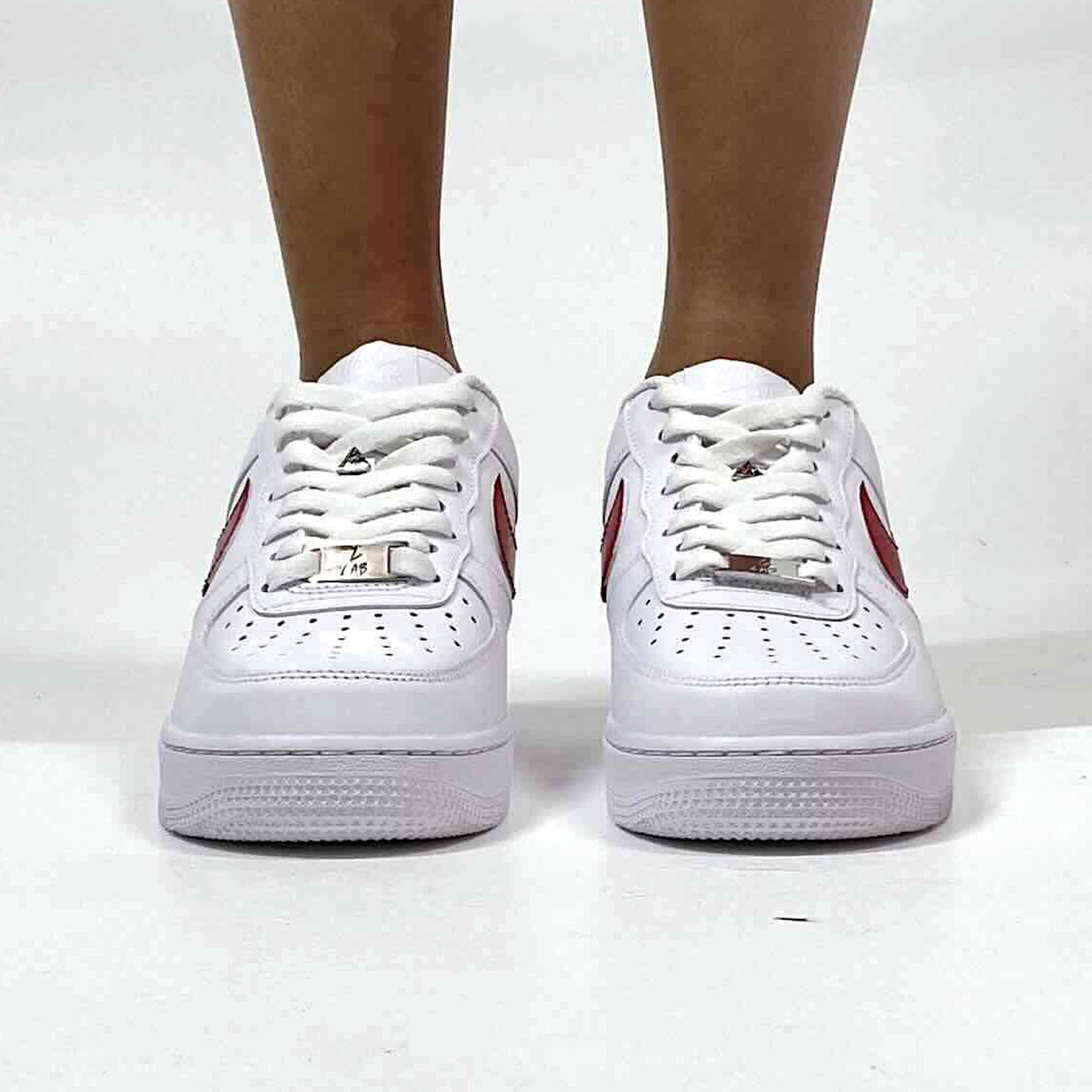 Nike Air Force One Custom Swoosh Rosso LLAB Scarpe Personalizzate