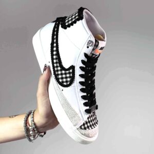 Nike Blazer Customized Quadretti Bianco e Neri